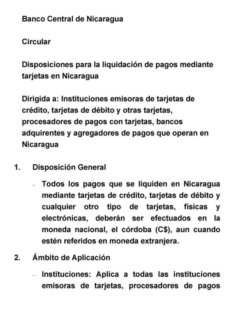 Así funcionará el uso obligado del córdoba en las operaciones financieras de Nicaragua a partir de 2025 